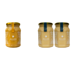 pack mieles 1 Ulmo y 2 Bosque Nativo, frascos de 1kg.