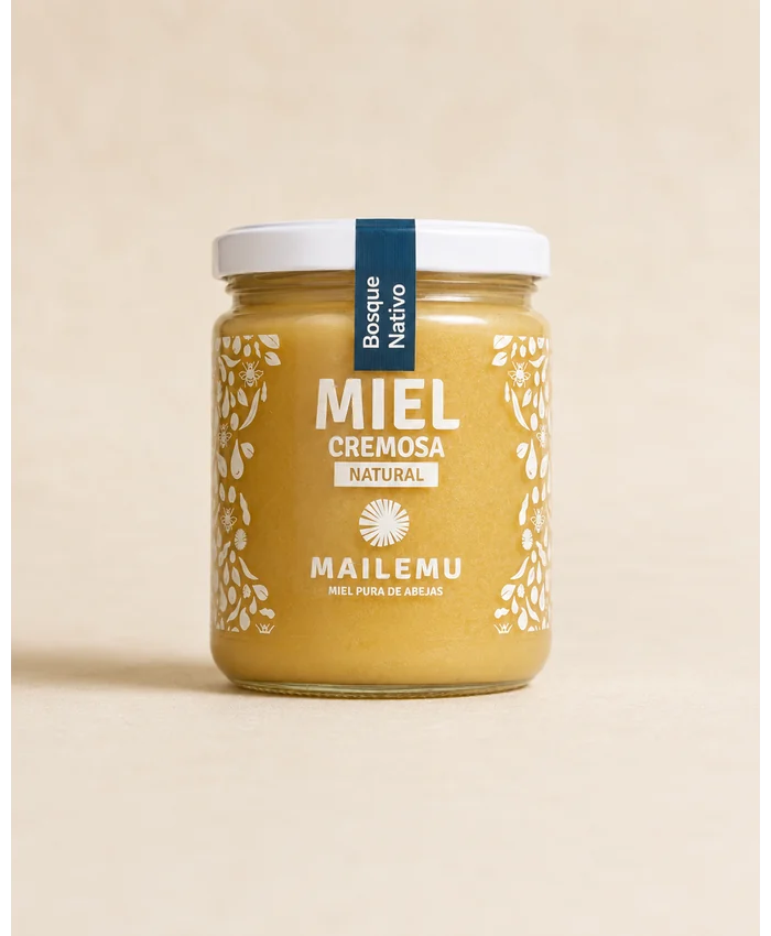 Frasco de miel cremosa Bosque Nativo Mailemu