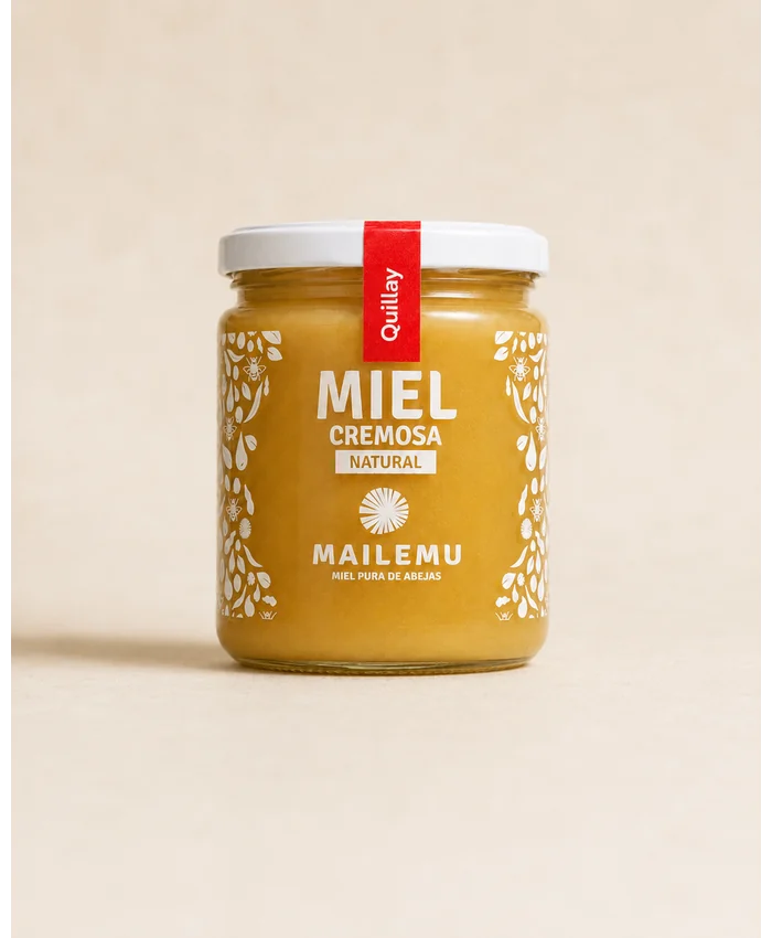 Frasco de miel cremosa de Quillay Mailemu